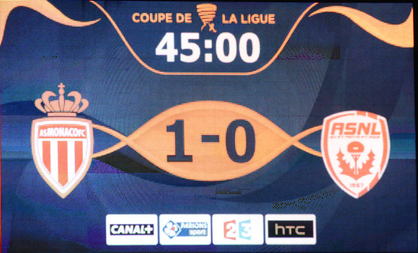 ...en menant 1-0 à la mi-temps